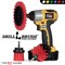 Drill Brush Power Scrubber By Useful Products 5 in W 5 in L Brush, Red R-EMS-2L-QC-DB - alternate 4